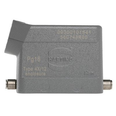 HARTING Han B Heavy Duty Power Connector Hood, PG16 Thread
