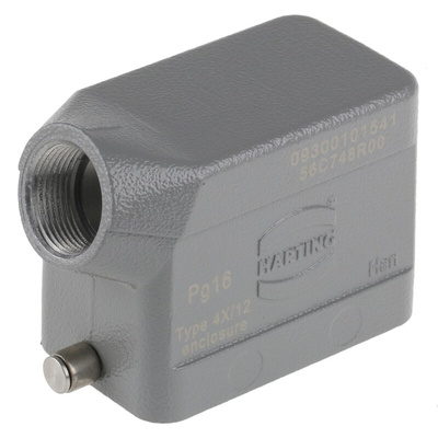 HARTING Han B Heavy Duty Power Connector Hood, PG16 Thread