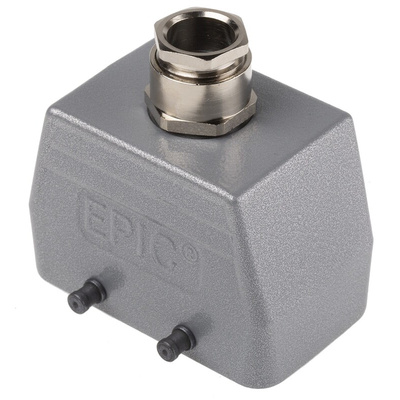 Epic Contact H-BE Heavy Duty Power Connector Hood, 10 Contacts, M20 Thread