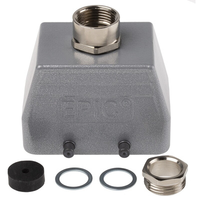 Epic Contact H-BE Heavy Duty Power Connector Hood, 10 Contacts, M20 Thread
