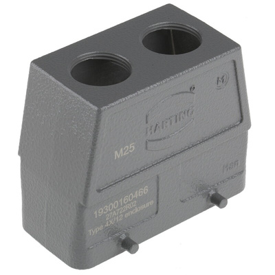 HARTING Han B Heavy Duty Power Connector Hood, M25 x 1.5 Thread