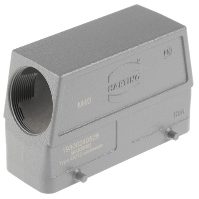 HARTING Han B Heavy Duty Power Connector Hood, M40 Thread