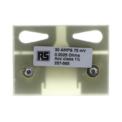 HOBUT Plate Shunt, 30 A Max, 75mV Output, ±1.5 % Accuracy