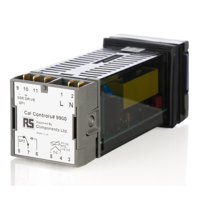 CAL 9900 PID Temperature Controller, 48 x 48 (1/16 DIN)mm, 2 Output Relay, SSD, 230 V ac Supply Voltage