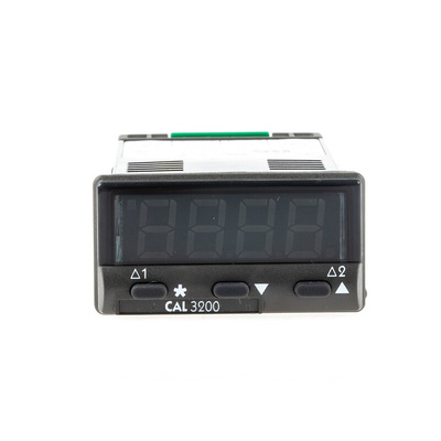 CAL 3200 PID Temperature Controller, 48 x 24 (1/32 DIN)mm, 2 Output Relay, 90 → 264 V ac Supply Voltage