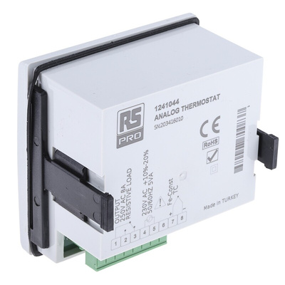 RS PRO Panel Mount On/Off Temperature Controller, 96 x 96mm, 1 Output Relay, 230 V ac Supply Voltage
