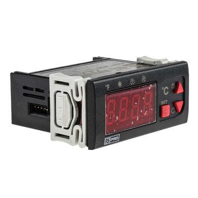RS PRO Panel Mount On/Off Temperature Controller, 77 x 35mm 1 Input, 1 Output Relay, 24 V ac/dc Supply Voltage