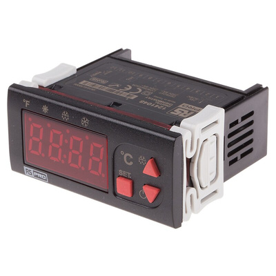 RS PRO Panel Mount On/Off Temperature Controller, 77 x 35mm 1 Input, 2 Output Relay, 24 V ac/dc Supply Voltage