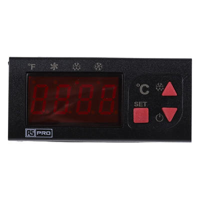 RS PRO Panel Mount On/Off Temperature Controller, 77 x 35mm 2 Input, 3 Output Relay, 230 V ac Supply Voltage