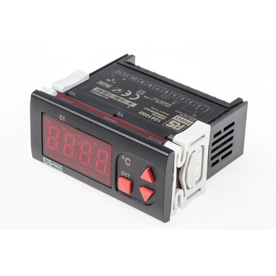 RS PRO Panel Mount On/Off Temperature Controller, 77 x 35mm 1 Input, 1 Output Relay, 24 V ac Supply Voltage