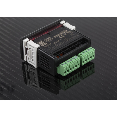 RS PRO Panel Mount On/Off Temperature Controller, 77 x 35mm 1 Input, 2 Output Relay, SSR, 230 V ac Supply Voltage