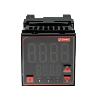 RS PRO Panel Mount PID Temperature Controller, 48 x 48mm, 3 Output Relay, SSR, 24 V ac/dc Supply Voltage