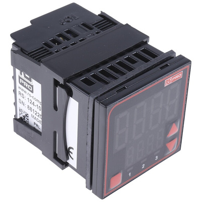 RS PRO Panel Mount PID Temperature Controller, 48 x 48mm, 3 Output Relay, SSR, 110 → 240 V ac Supply Voltage