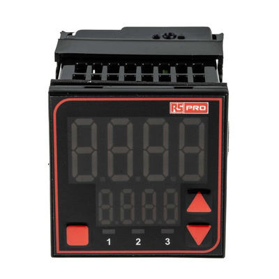 RS PRO Panel Mount PID Temperature Controller, 48 x 48mm, 3 Output Relay, 110 → 240 V ac Supply Voltage