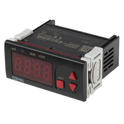 RS PRO Panel Mount Temperature Indicator, 77 x 35mm 4 Input, 230 V ac Supply Voltage