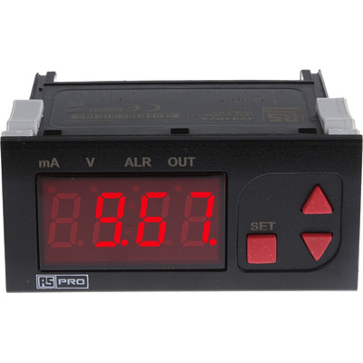 RS PRO Panel Mount Temperature Indicator, 77 x 35mm 4 Input None, 24 V ac Supply Voltage