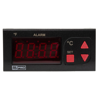 RS PRO Panel Mount Temperature Indicator, 77 x 35mm 1 Input, 24 V ac/dc Supply Voltage