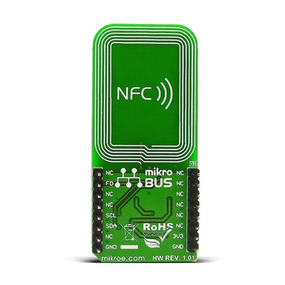 MikroElektronika MIKROE-2462, NT3H1101 Near Field Communication (NFC) mikroBus Click Board NFC Tag 2 Click for Arduino,