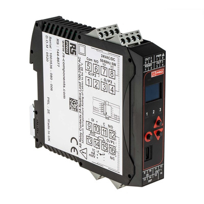 RS PRO DIN Rail PID Temperature Controller, 22.5 x 110mm 1 Input, 2 Output Relay, Relay-CO, 24 V ac/dc Supply Voltage