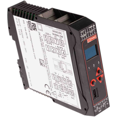RS PRO DIN Rail PID Temperature Controller, 22.5 x 110mm 1 Input, 3 Output Relay, Relay-CO, SSR, 24 V ac/dc Supply