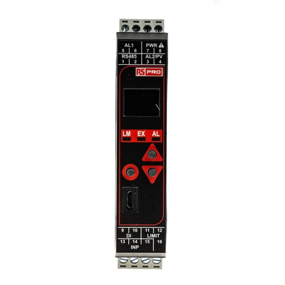 RS PRO DIN Rail PID Temperature Controller, 22.5 x 110mm 3 Input, 2 Output Changeover Relay, Relay, 24 V ac/dc Supply