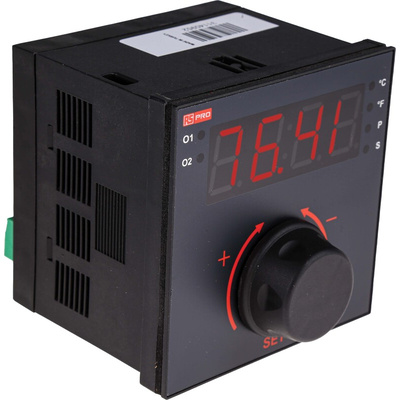 RS PRO PID Temperature Controller, 96 x 96mm 1 Input, 2 Output Relay, SSR, 230 V ac Supply Voltage