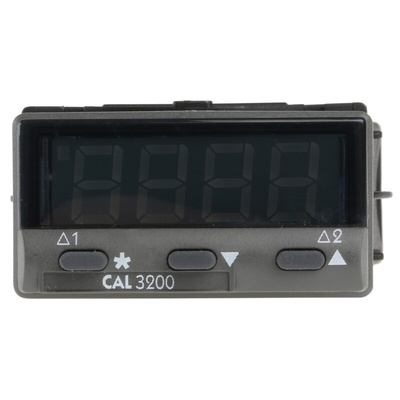 CAL 3200 PID Temperature Controller, 48 x 24 (1/32 DIN)mm, 2 Output Relay, 24 V ac/dc Supply Voltage