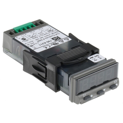 CAL 3200 PID Temperature Controller, 48 x 24 (1/32 DIN)mm, 2 Output Relay, 24 V ac/dc Supply Voltage