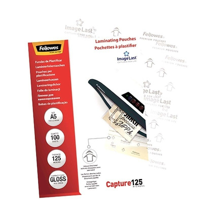 Fellowes A4 Glossy Lamination Pouch 125micron, 100
