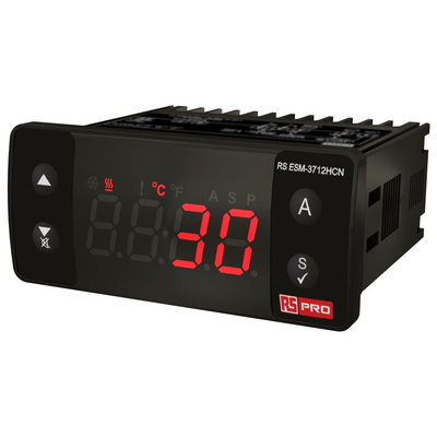RS PRO Panel Mount On/Off Temperature Controller, 77 x 35mm 1 Input, 1 Output Relay, 230 V Supply Voltage ON/OFF