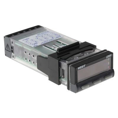 West Instruments N2300 PID Temperature Controller, 49 x 25mm, 2 Output Relay, 12 → 30 V dc, 24 V ac Supply