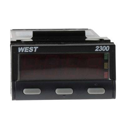 West Instruments N2300 PID Temperature Controller, 49 x 25mm, 2 Output Relay, 12 → 30 V dc, 24 V ac Supply