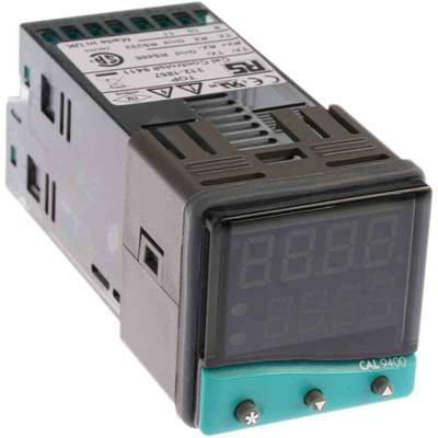 CAL 9400 PID Temperature Controller, 48 x 48 (1/16 DIN)mm, 2 Output Relay, 100 V ac, 240 V ac Supply Voltage