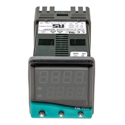CAL 9500 PID Temperature Controller, 48 x 48 (1/16 DIN)mm, 2 Output Relay, SSD, 100 V ac, 240 V ac Supply Voltage