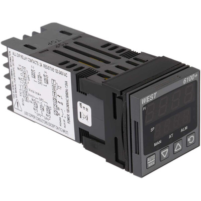 West Instruments P6100 PID Temperature Controller, 48 x 48 (1/16 DIN)mm, 1 Output Linear, 100 V ac, 240 V ac Supply