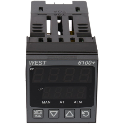 West Instruments P6100 PID Temperature Controller, 48 x 48 (1/16 DIN)mm, 1 Output Linear, 100 V ac, 240 V ac Supply