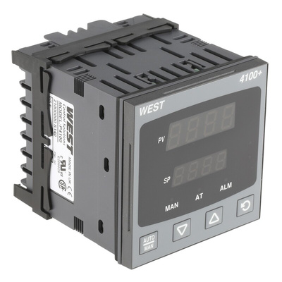 West Instruments P4100 PID Temperature Controller, 96 x 96 (1/4 DIN)mm, 1 Output Relay, 100 → 240 V ac Supply Voltage