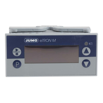 Jumo eTRON Panel Mount Thermostat, 76 x 36mm, 1 Output 1 Relay, 230 V ac Supply Voltage