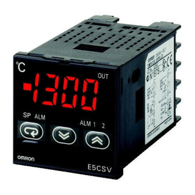 Omron E5CSV PID Temperature Controller, 48 x 48mm, 2 Output Relay, 100 → 240 V ac Supply Voltage PID Controller