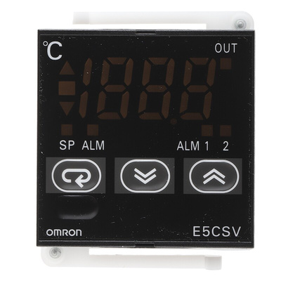 Omron E5CSV Flush Mount PID Temperature Controller, 48 x 48mm 1 Input, 1 Output SSR, 100 → 240 V ac Supply