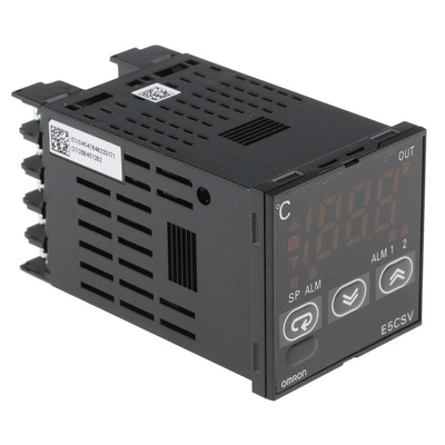 Omron E5CSV PID Temperature Controller, 48 x 48mm, 2 Output Relay, 24 V ac/dc Supply Voltage