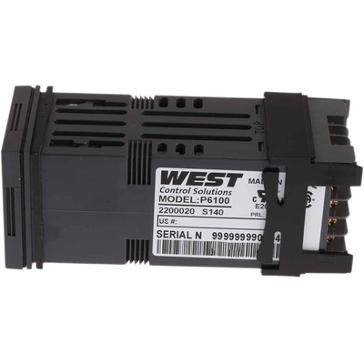 West Instruments P6100 PID Temperature Controller, 48 x 48 (1/16 DIN)mm, 1 Output SSR, 24 → 48 V ac/dc Supply