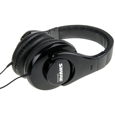 Shure SRH240 3.5 mm Plug Over Ear (Circumaural) Closed Back Headphone, Cable Length 2m