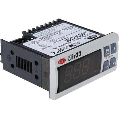 Carel IR33 Panel Mount PID Temperature Controller, 76.2 x 34.2mm, 1 Output Relay, 12 → 24 V ac Supply Voltage