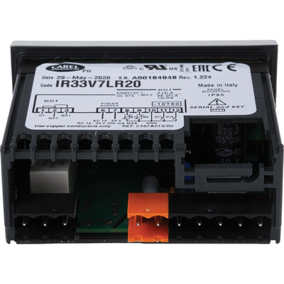 Carel IR33 Panel Mount PID Temperature Controller, 76.2 x 34.2mm, 1 Output Relay, 12 → 24 V ac Supply Voltage