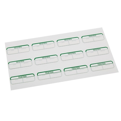 RS PRO Adhesive Pre-Printed Adhesive Label-Tested-. Quantity: 120
