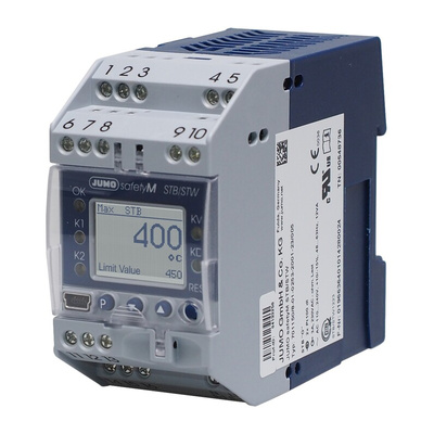 Jumo STB/STW Temperature Limiter, 84 x 45mm 2 (Analogue) Input, 2 Output 2 Change-Over Contacts, Relay, 20 → 30
