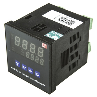 RS PRO Panel Mount PID Temperature Controller, 72 x 72mm, 3 Output SSR, 24 V ac/dc Supply Voltage ON/OFF, PID Controller