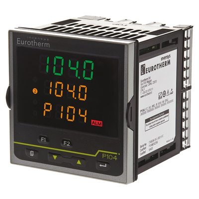 Eurotherm Piccolo P104 PID Temperature Controller, 96 x 96mm, 3 Output Logic, Relay, 24 V ac/dc Supply Voltage