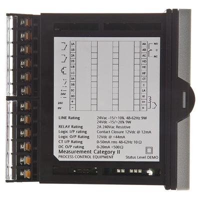 Eurotherm Piccolo P104 PID Temperature Controller, 96 x 96mm, 3 Output Logic, Relay, 24 V ac/dc Supply Voltage